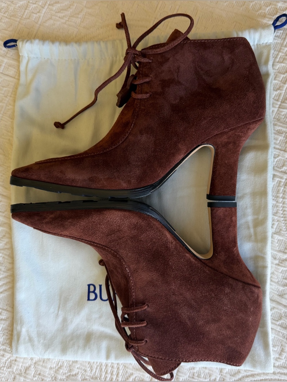 NWT Burberry Storm bootie 38 rich brown - Picture 5 of 11